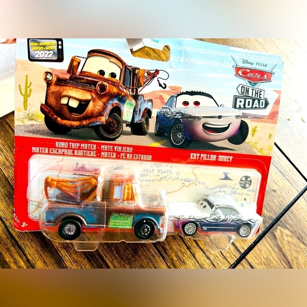 Disney Pixar Cars On The Road ROAD TRIP MATER & KAY PILLAR-DUREV ~ Metal ~ NIP